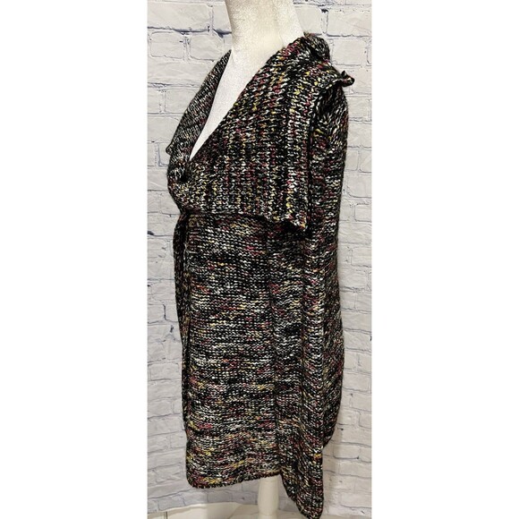 Nicole Sabbattini Multicolor One Button Knit Sweater Cardigan Size Large - Picture 4 of 8